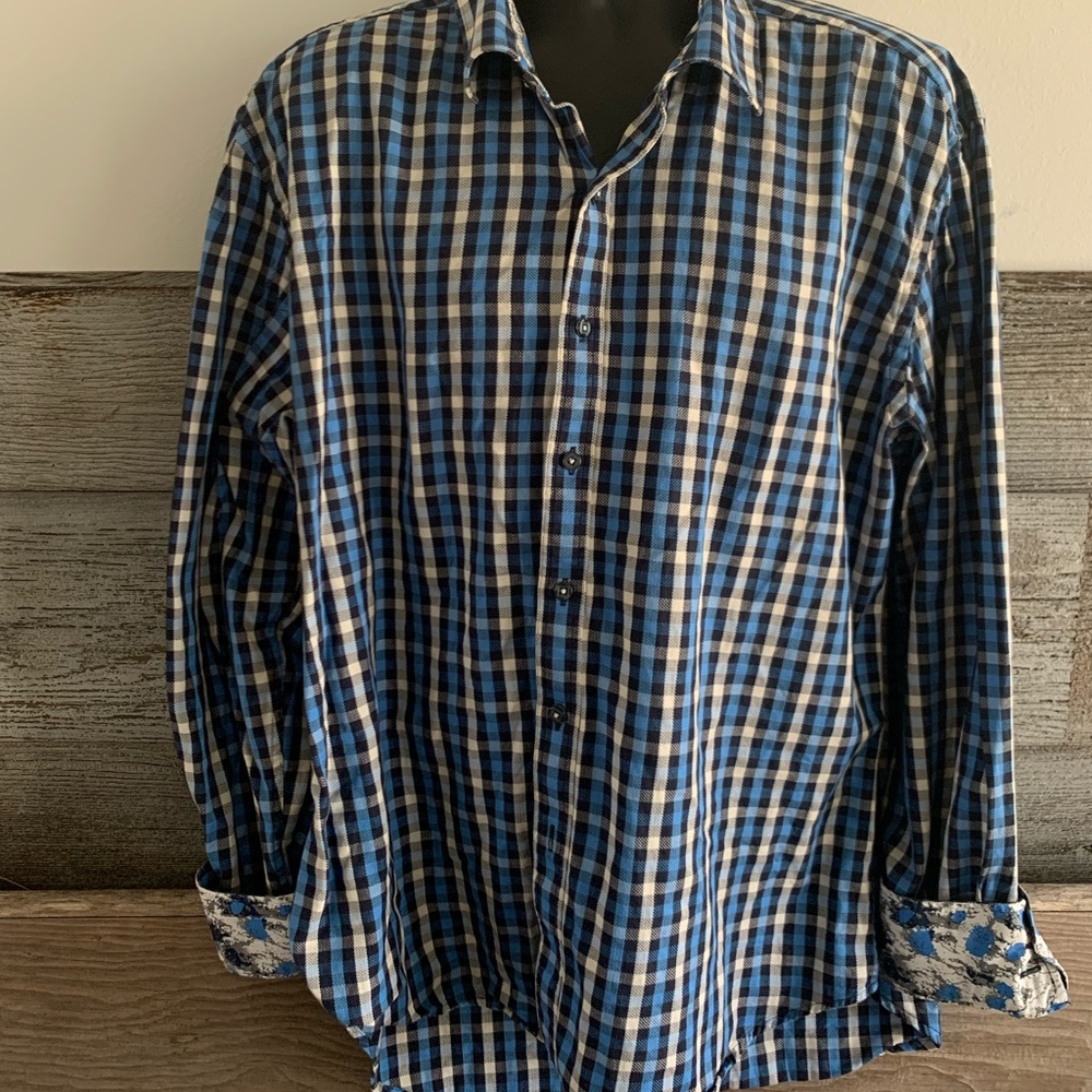 Marco Brunelli plaid dress shirt  size 2 XL